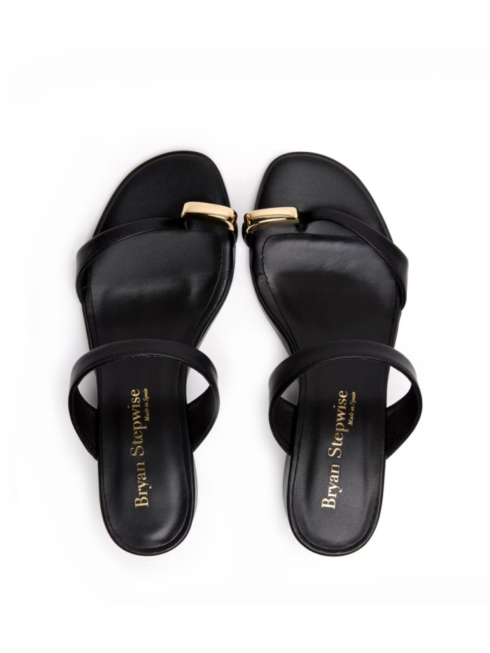 SANDALIAS DE TACÓN EN PIEL PARA MUJER BRYAN STEEPWISE 2617 NEGRO