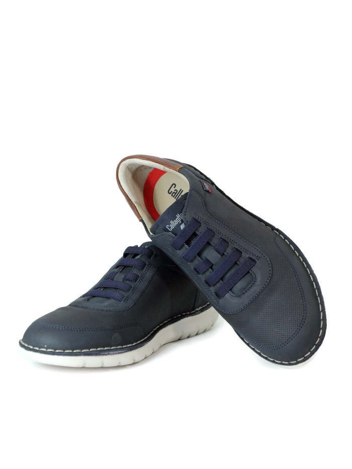 ZAPATOS CONFORT DE PIEL PARA HOMBRE CALLAGHAN AWAT-USED 47116 MARINO