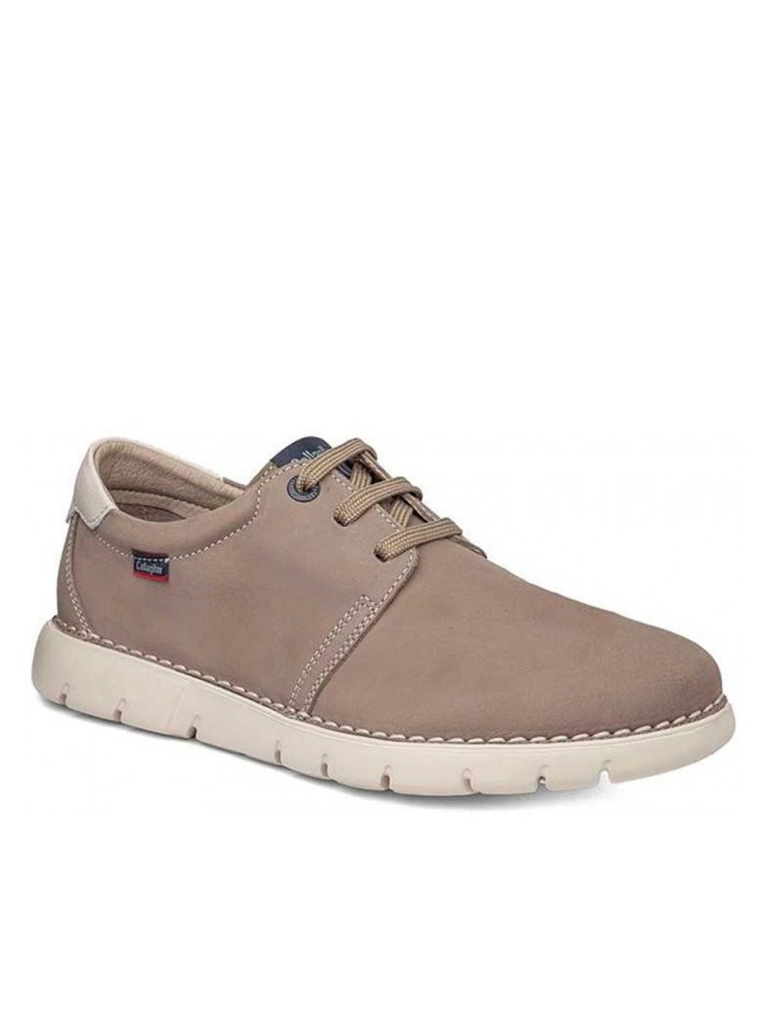 ZAPATO DE PIEL CON CORDONES CALLAGHAN FLEXIBLE GRAIN 57700 TAUPE