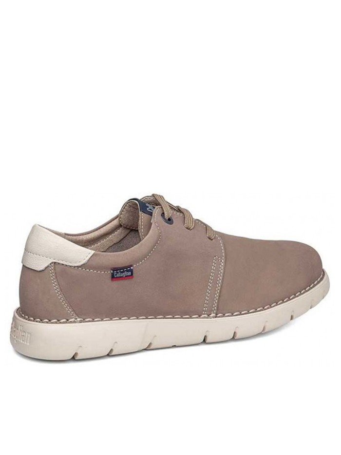 ZAPATO DE PIEL CON CORDONES CALLAGHAN FLEXIBLE GRAIN 57700 TAUPE