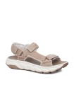 SANDALIAS CONFORT DE PIEL CON VELCROS PARA MUJER CALLGHAN WALLANDER 65900 PIEDRA