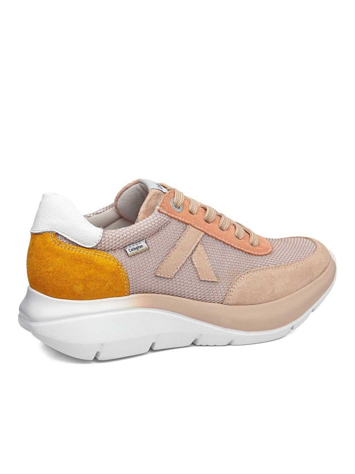 ZAPATILLAS CASUAL DE CORDONES DE MUJER CALLAGHAN ALGORITMO 62404 NARANJA