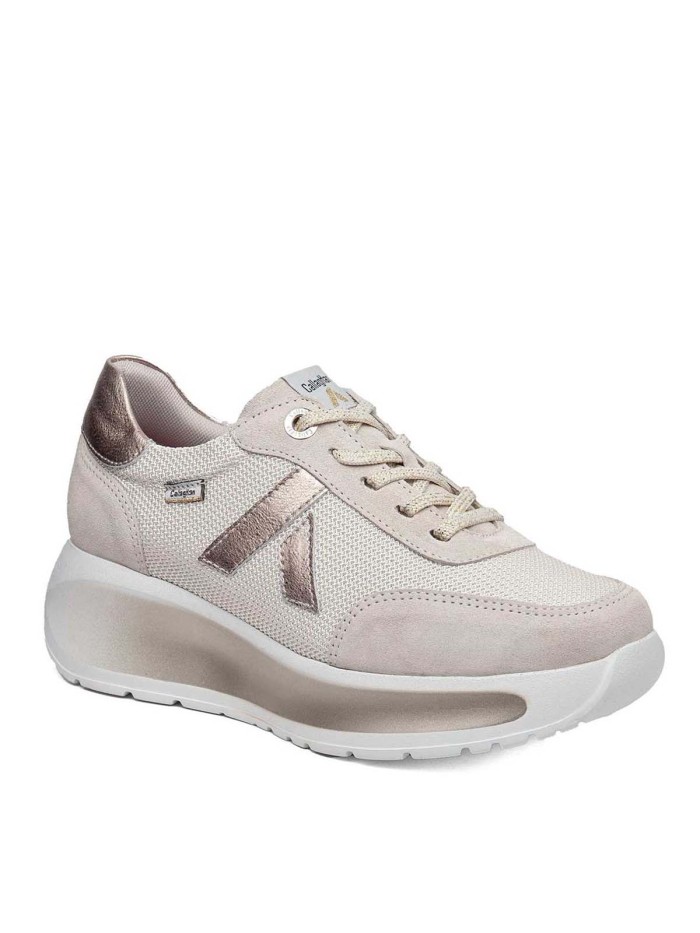 ZAPATILLAS CASUAL DE CORDONES DE MUJER CALLAGHAN GRACE PESCA 61609 BEIGE