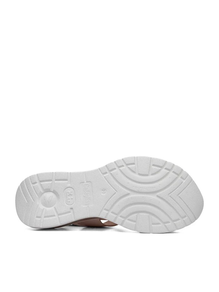 SANDALIAS CONFORT DE PIEL CON VELCRO PARA MUJER CALLAGHAN 35204 | Berta Blanco Oro