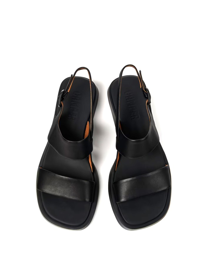 SANDALIAS DE PIEL NEGRAS PARA MUJER CAMPER DANA