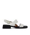 SANDALIAS DE PIEL BLANCAS PARA MUJER CAMPER DANA