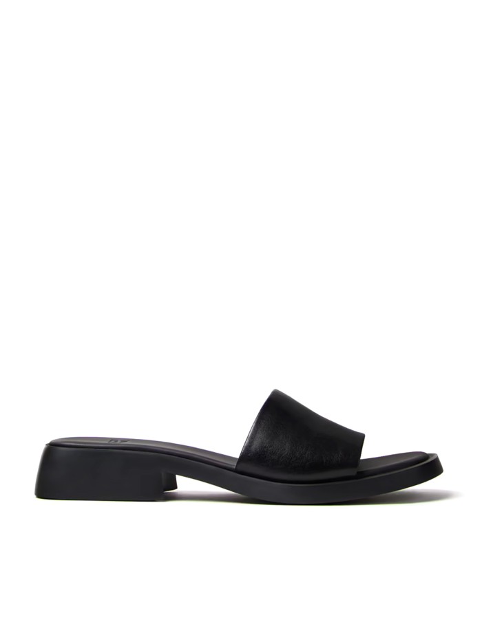 SANDALIAS DE PIEL NEGRA PARA MUJER DE PIEL CAMPER CON SUELA XL EXTRALIGHT