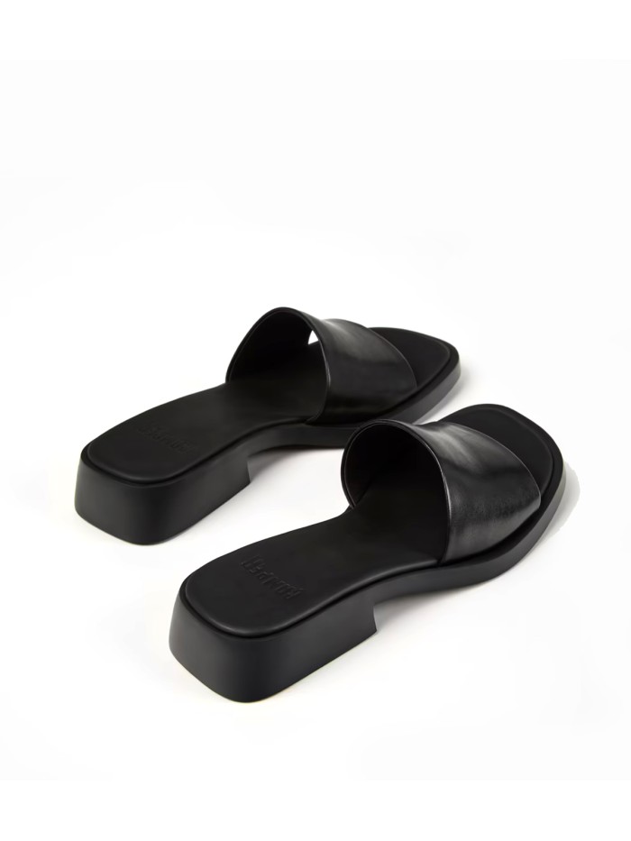 SANDALIAS DE PIEL NEGRA PARA MUJER DE PIEL CAMPER CON SUELA XL EXTRALIGHT