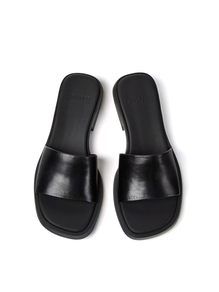 SANDALIAS DE PIEL NEGRA PARA MUJER DE PIEL CAMPER CON SUELA XL EXTRALIGHT