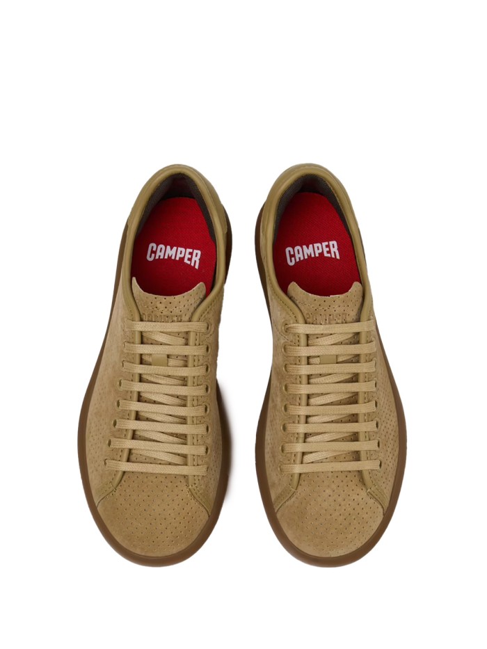 ZAPATILLAS DE MUJER EN PIEL NOBUCK CAMPER PELOTAS SOLLER K201668-017 CAMEL
