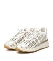 ZAPATILLA BLANCA DE MUJER CARMELA 16228701 DE PIEL CON DISEÑO TRENZADO Y PLANTILLA EXTRAÍBLE