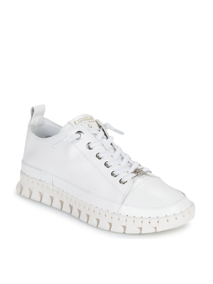 ZAPATILLAS CALADAS DE PIEL PARA MUJER CARMELA 16310508 BLANCAS