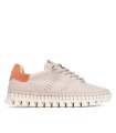 ZAPATILLA DE MUJER DE PIEL CALADA CARMELA 16310703 BEIGE