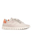 ZAPATILLA DE MUJER DE PIEL CALADA CARMELA 16310703 BEIGE