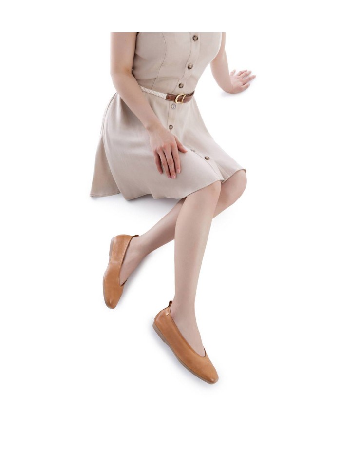 BAILARINA DE PIEL LISA CARMELA 16314003 CAMEL