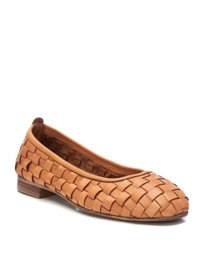 BAILARINA DE PIEL CALADDA CARMELA 16166203 CAMEL