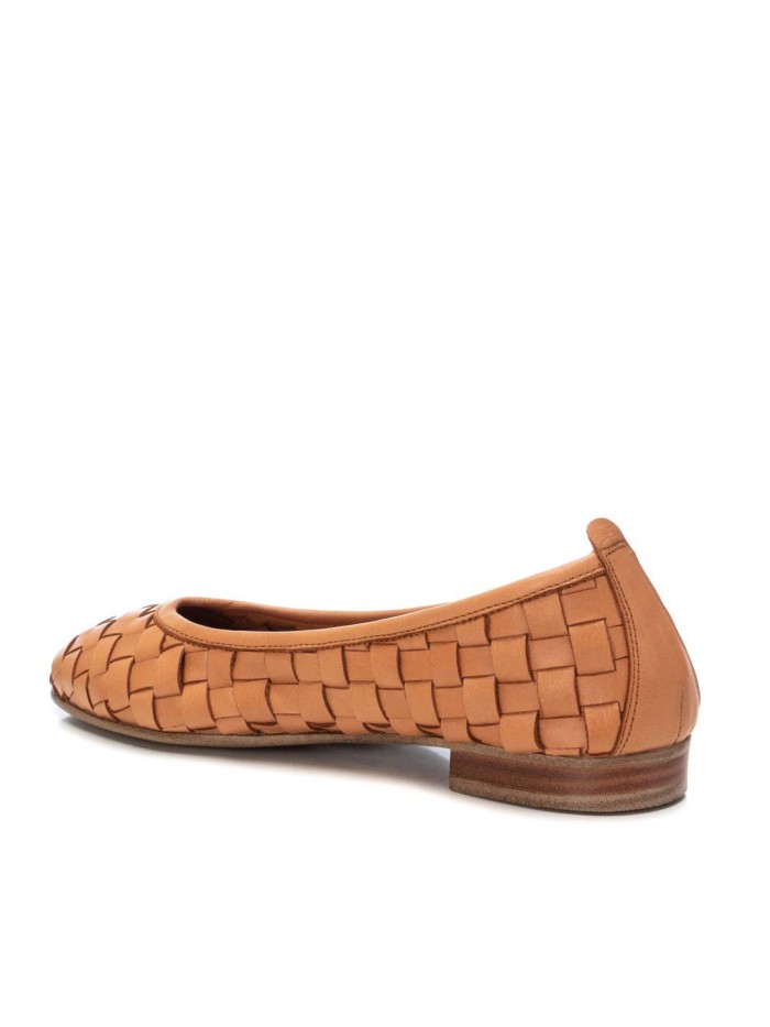 BAILARINA DE PIEL CALADDA CARMELA 16166203 CAMEL
