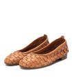 BAILARINA DE PIEL CALADDA CARMELA 16166203 CAMEL