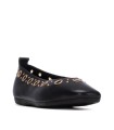 ZAPATILLAS CASUAL DE PIEL CON TACHUELAS PARA MUJER CARMELA 16330501 NEGRO