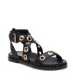 SANDALIAS ROMANAS DE MUJER DE PIEL NEGRAS CARMELA 16238901
