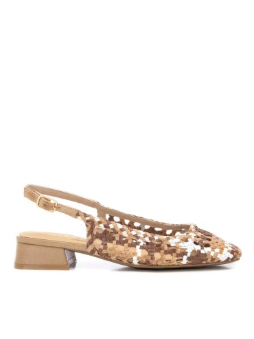 BAILARINA DESTALONADA DE PIEL TRENZADA CARMELA 16218501 BEIGE