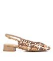 BAILARINA DESTALONADA DE PIEL TRENZADA CARMELA 16218501 BEIGE