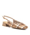 BAILARINA DESTALONADA DE PIEL TRENZADA CARMELA 16218501 BEIGE