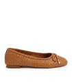 BAILARINA DE PIEL TRENZADA PARA MUJER CARMELA 16329601 CAMEL