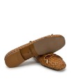 BAILARINA DE PIEL TRENZADA PARA MUJER CARMELA 16329601 CAMEL