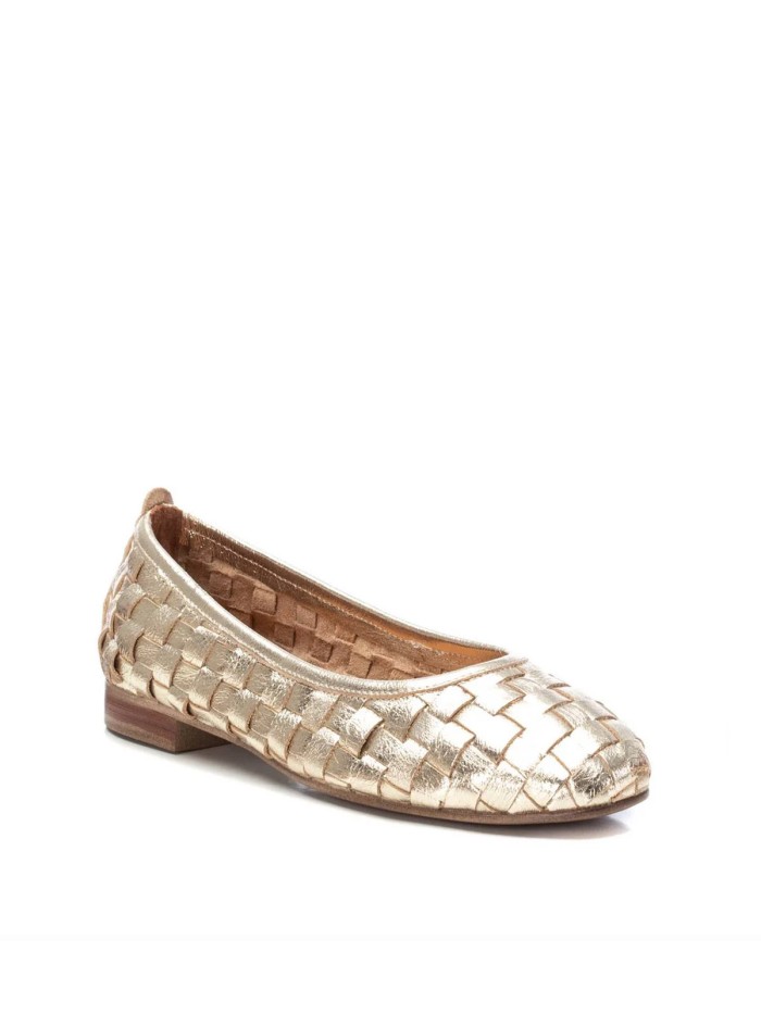 BAILARINA DE PIEL TRENZADA METALIZADA PARA MUJER CARMELA 16166206 ORO