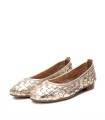 BAILARINA DE PIEL TRENZADA METALIZADA PARA MUJER CARMELA 16166206 ORO