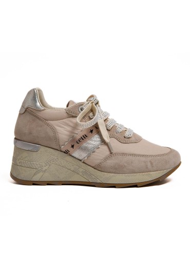 ZAPATILLAS CON CUÑA DE MUJER CETTI ANTE MESH C-1149 SRA BEIGE