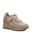 ZAPATILLAS CON CUÑA DE MUJER CETTI ANTE MESH C-1149 SRA BEIGE