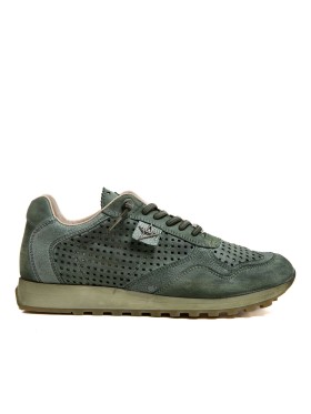 ZAPATILLAS DE PIEL PERFORADA CABALLERO CETTI USED TIN C-848 VERDE