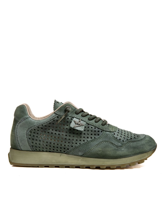 ZAPATILLAS DE PIEL PERFORADA CABALLERO CETTI USED TIN C-848 VERDE
