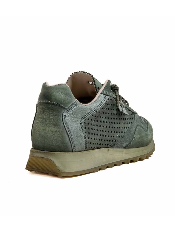 ZAPATILLAS DE PIEL PERFORADA CABALLERO CETTI USED TIN C-848 VERDE