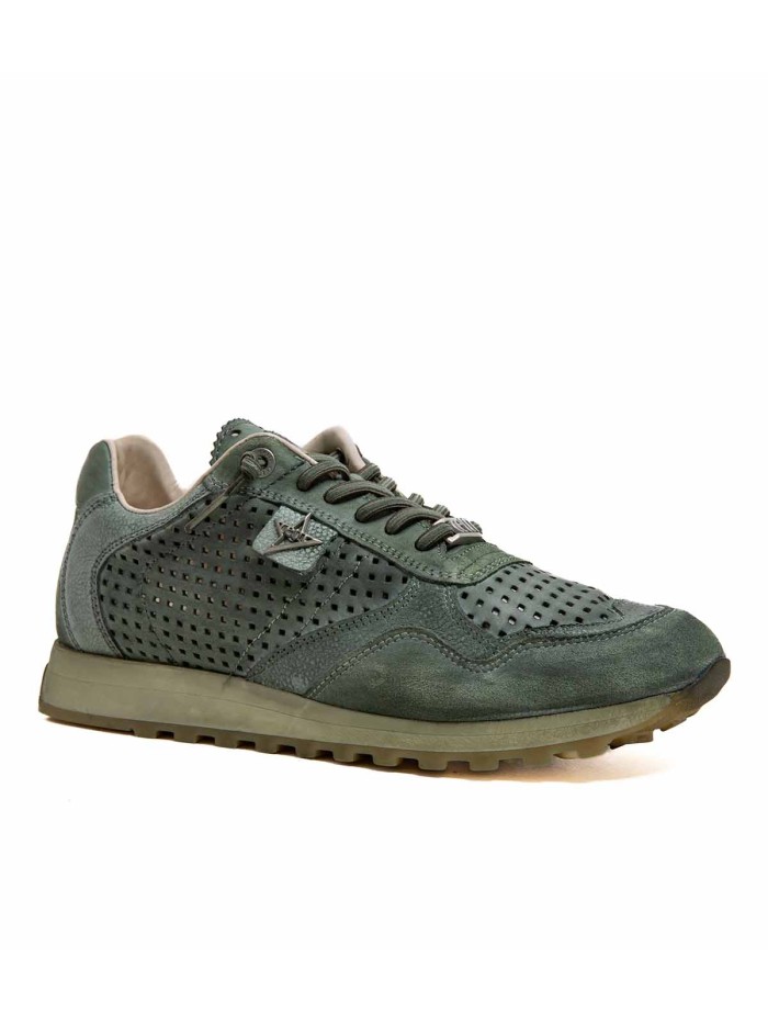ZAPATILLAS DE PIEL PERFORADA CABALLERO CETTI USED TIN C-848 VERDE