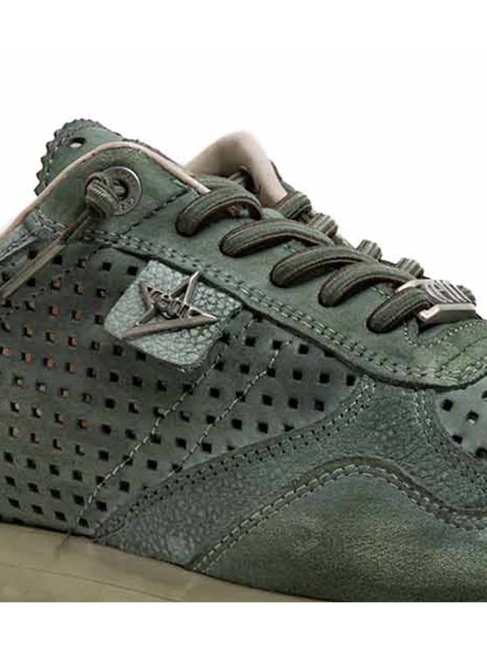 ZAPATILLAS DE PIEL PERFORADA CABALLERO CETTI USED TIN C-848 VERDE