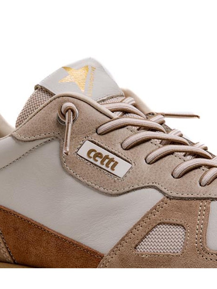 ZAPATILLAS CASUAL DE HOMBRE EN PIEL CETTI ANTE NATURE C-1397 BEIGE