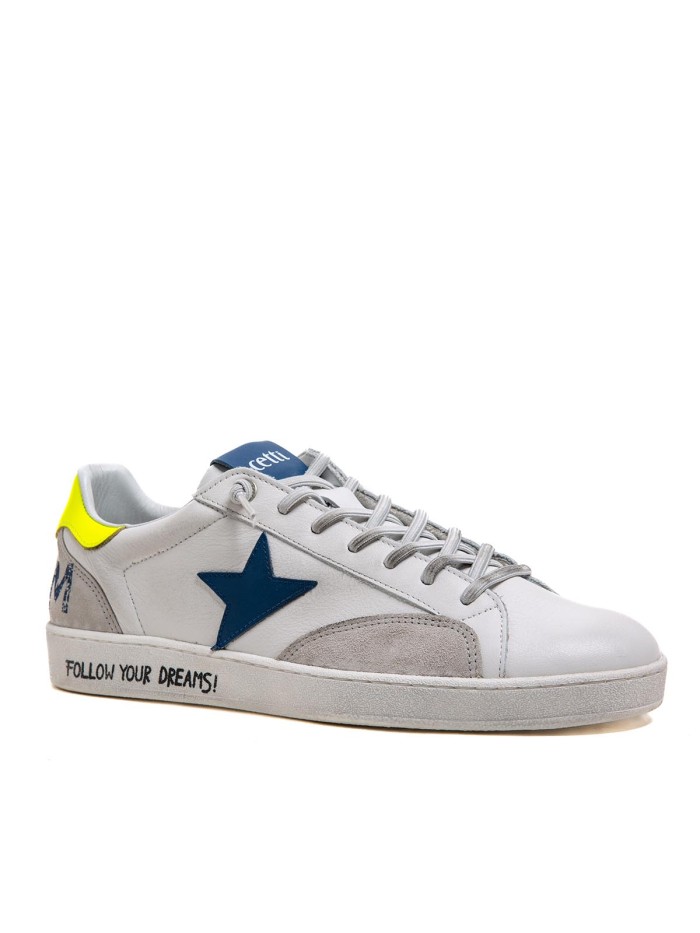 ZAPATILLAS CASUAL EN PIEL PARA HOMBRE CETTI USED NATURE C-1342 BLANCO
