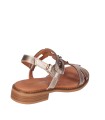 SANDALIAS DE PIEL CON APLIQUES METÁLICOS PARA MUJER CHIKA 10 ORO