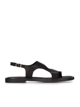 SANDALIAS PLANAS DE PIEL PARA MUJER NEGRAS CHIKA 10 MUSAKA 29