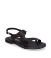 SANDALIAS PLANAS DE PIEL PARA MUJER NEGRAS CHIKA 10 MUSAKA 29