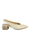 ZAPATOS BAJOS DESTALONADOS BEIGE CON TACÓN EFECTO TEJIDO PARA MUJER DESIREE DESIREE RABAT 15