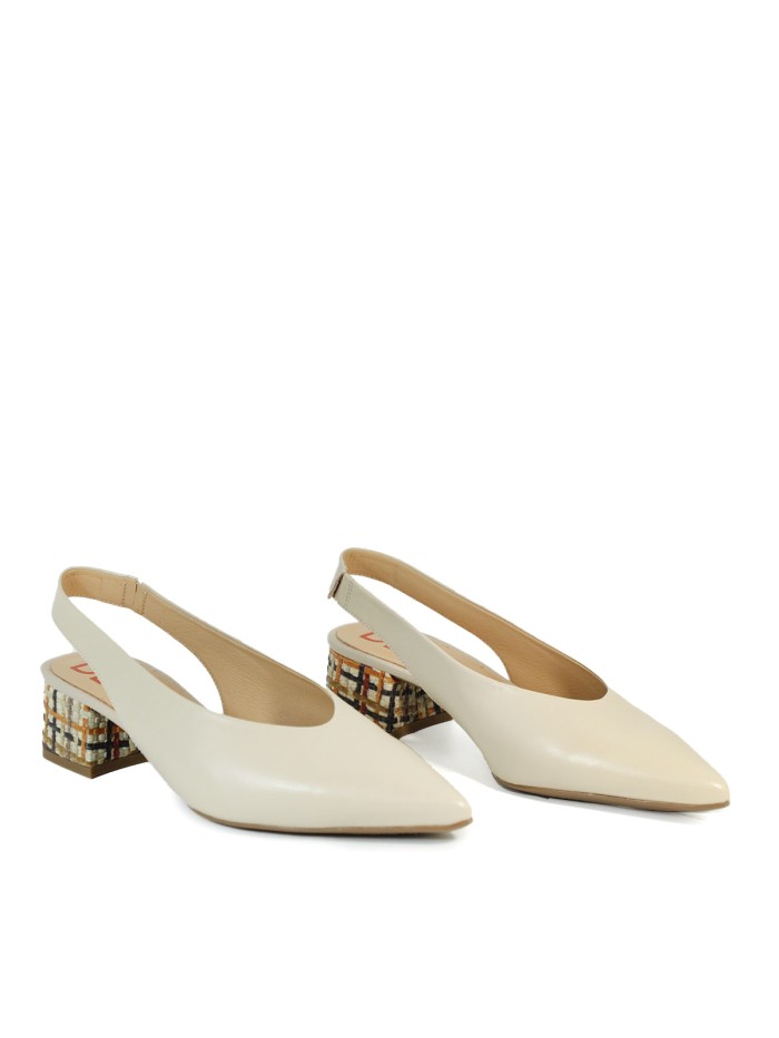 ZAPATOS BAJOS DESTALONADOS BEIGE CON TACÓN EFECTO TEJIDO PARA MUJER DESIREE DESIREE RABAT 15