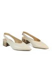 ZAPATOS BAJOS DESTALONADOS BEIGE CON TACÓN EFECTO TEJIDO PARA MUJER DESIREE DESIREE RABAT 15