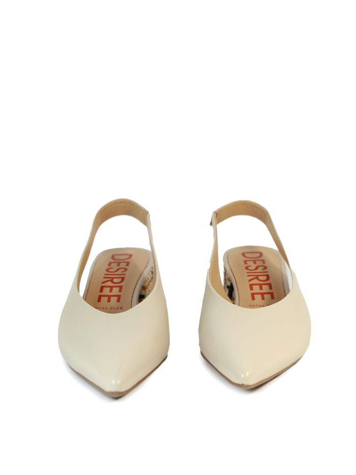 ZAPATOS BAJOS DESTALONADOS BEIGE CON TACÓN EFECTO TEJIDO PARA MUJER DESIREE DESIREE RABAT 15