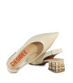 ZAPATOS BAJOS DESTALONADOS BEIGE CON TACÓN EFECTO TEJIDO PARA MUJER DESIREE DESIREE RABAT 15