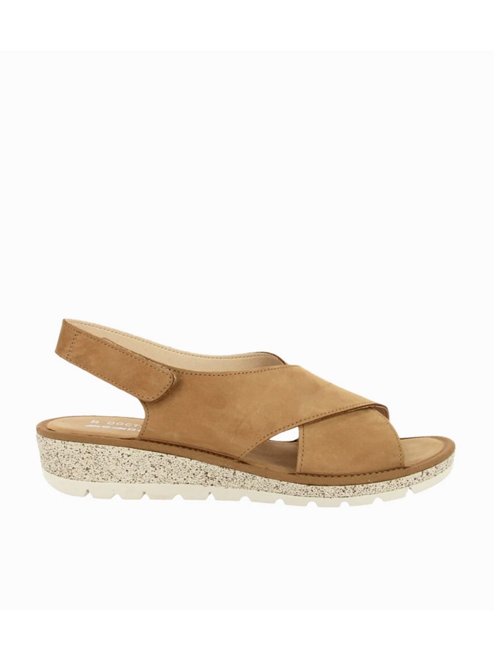 SANDALIA CONFORT EN PIEL NOBUCK PARA MUJER DOCTOR CUTILLAS 35410 CUERO