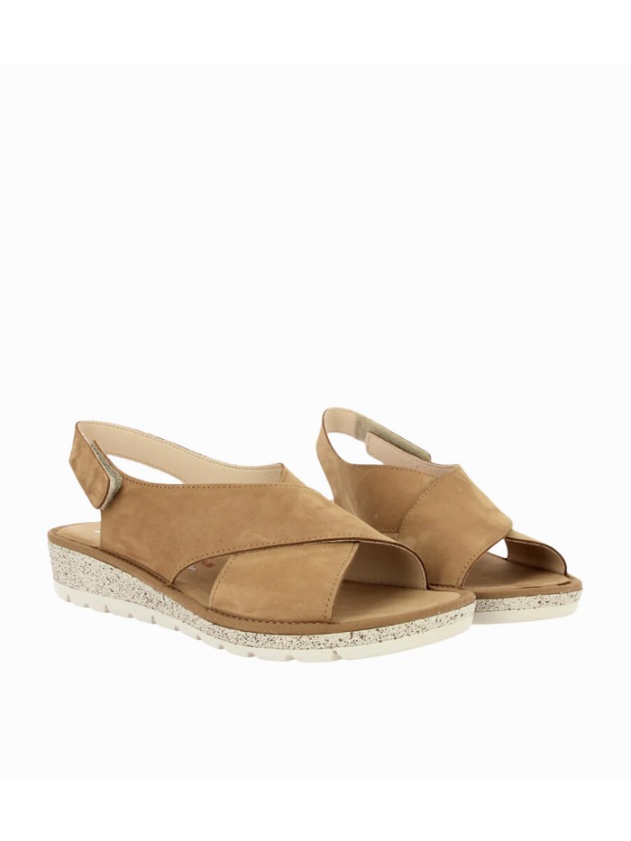 SANDALIA CONFORT EN PIEL NOBUCK PARA MUJER DOCTOR CUTILLAS 35410 CUERO
